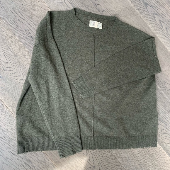 NWOT Current Elliot cashmere blend distressed sweater - Picture 4 of 9